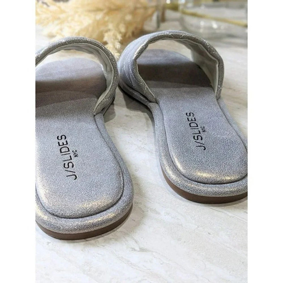 NIB J/Slides Yoel Women's Bronze Metallic Suede Sandals Size 6 M (MSRP $128) - Picture 3 of 6